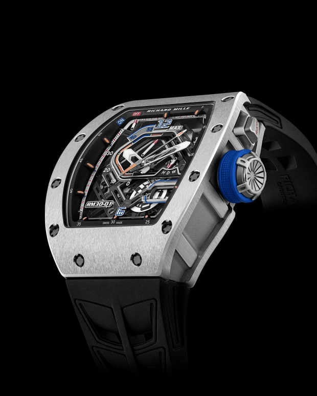 Richard Mille,Not Tourbillon 42x49.94mm,42x49.94mm,Titanium,Skeleton,Automatic,Day,Power Reserve Indicator,RM 30,RM 30-01 TI