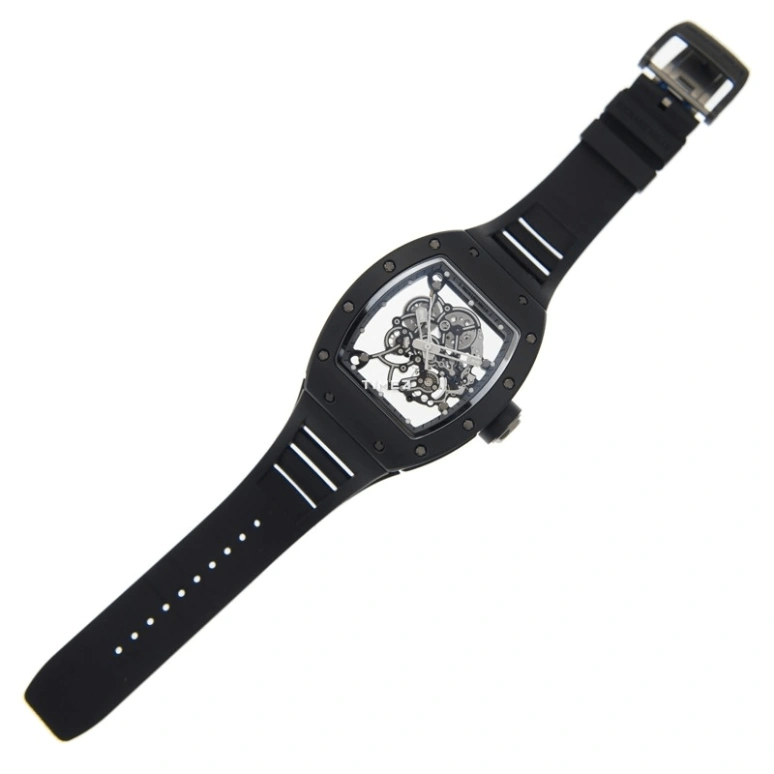 Richard Mille,Not Tourbillon 49.90x42.70mm,49.90x42.70mm,ATZ,Skeleton,Handwound,Tonneau,RM 055 Bubba Watson BLACK
