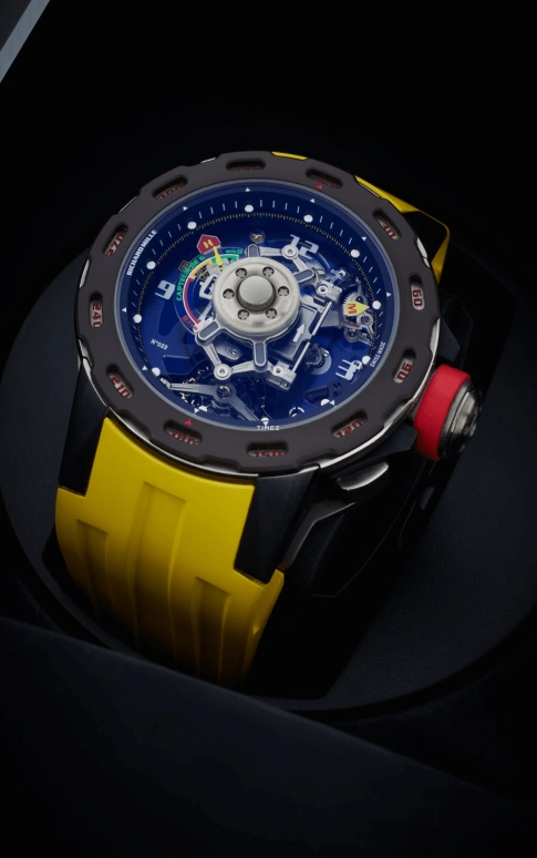 Richard Mille,Tourbillon 47.70mm,47.70mm,Ceramic,Titanium,Carbon TPT,Skeleton,Handwound,Power Reserve Indicator,Tourbillon,Function Selector,RM 36,RM 36-01 Tourbillon G-sensor