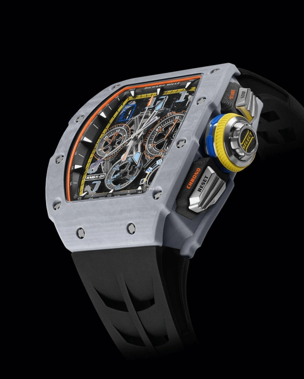 Richard Mille,Not Tourbillon 49.94x44.50mm,49.94x44.50mm,Quartz TPT,Skeleton,Automatic,Chronograph,Day,Flyback,Rattrapante,In-house Caliber,Sapphire,Crystal Glass,RM 65,RM 65-01 GREY