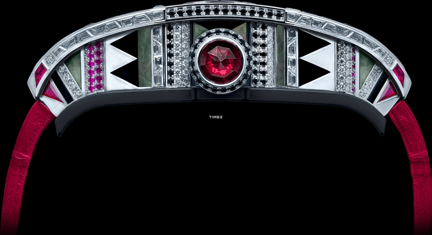 Richard Mille,Not Tourbillon 45.32x32.30mm,45.32x32.30mm,White Gold,Multi-Color,Automatic,50hours,In-house Caliber,RM HJ,RM HJ-01 WG Unique