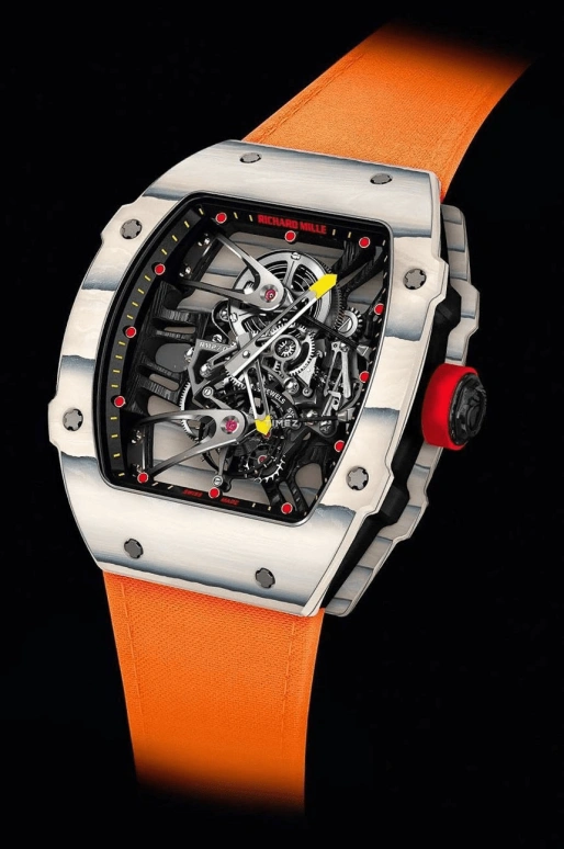 Richard Mille,Tourbillon 39.70x47.77mm,39.70x47.77mm,NTPT,Skeleton,Handwound,Tourbillon,Tonneau,RM27,RM27-02 Rafael Nadal NTPT