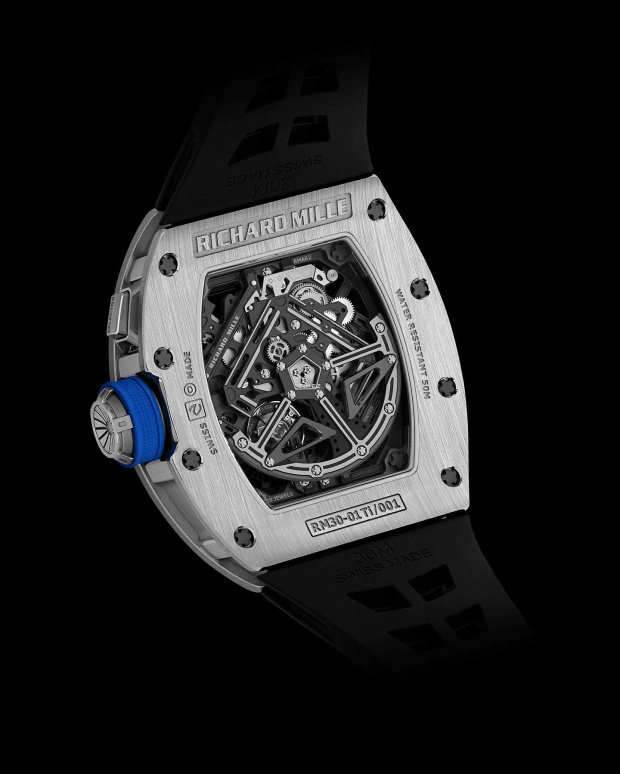 Richard Mille,Not Tourbillon 42x49.94mm,42x49.94mm,Titanium,Skeleton,Automatic,Day,Power Reserve Indicator,RM 30,RM 30-01 TI