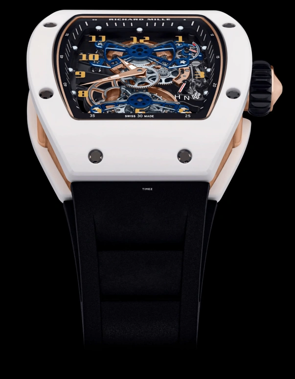 Richard Mille,Tourbillon 40.10x48.15mm,40.10x48.15mm,Ceramic,Skeleton,Handwound,Tourbillon,Sapphire,RM 17,RM 17-02 CE WHITE