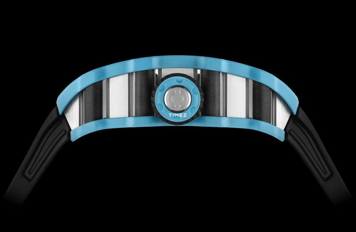 Richard Mille,Tourbillon 42.68x50.12mm,42.68x50.12mm,Titanium,Quartz TPT,Carbon TPT,Skeleton,Handwound,Tourbillon,Function Selector,RM 21,RM 21-02 Tourbillon Aerodyne BLUE