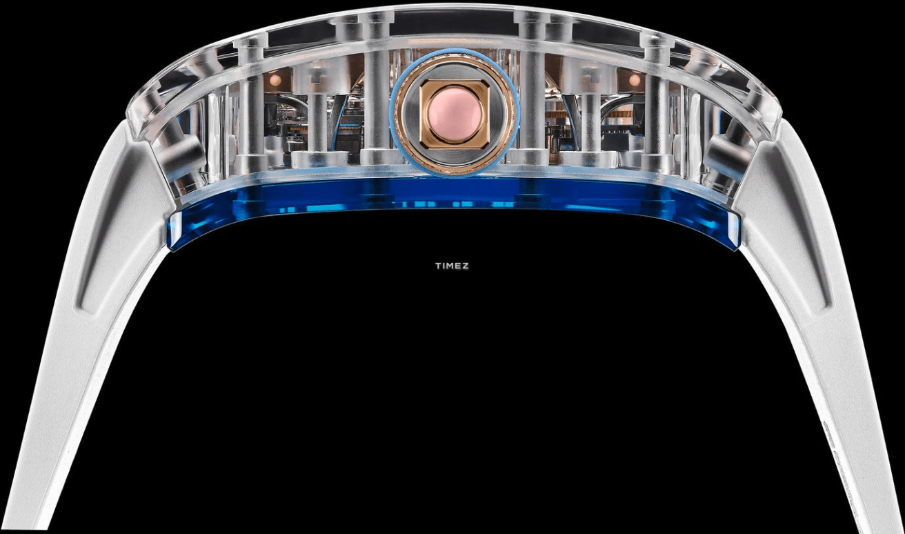 Richard Mille,Tourbillon 32.90x46.75mm,32.90x46.75mm,Sapphire,Silver,Handwound,Tourbillon,65hours,RM 75,RM 75-01 Flying Tourbillon Sapphire Blue