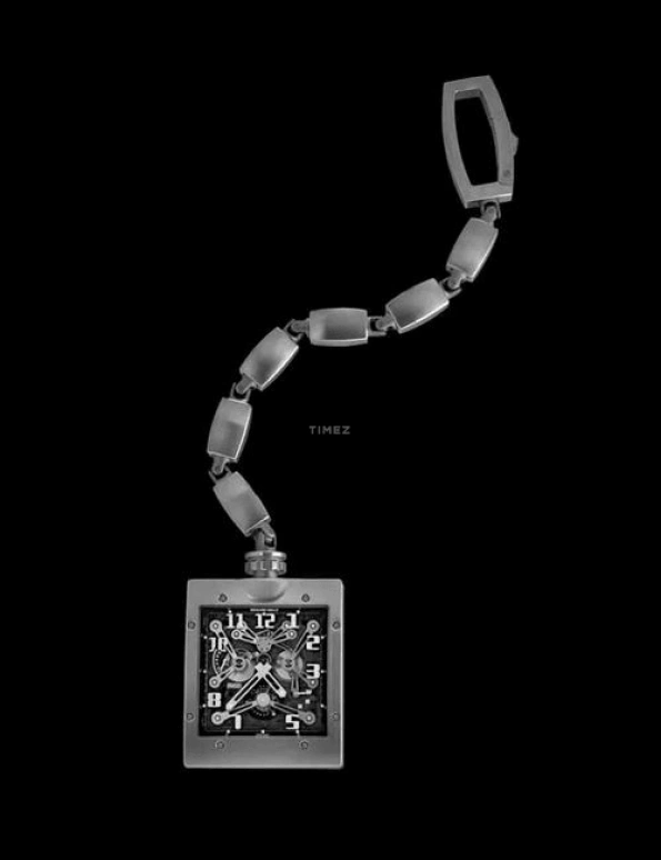 Richard Mille,Tourbillon 52x62mm,52x62mm,Gold,Titanium,Black,Handwound,Power Reserve Indicator,Tourbillon,RM 020 Pocket Watch TI