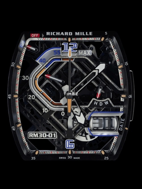 Richard Mille,Not Tourbillon 42x49.94mm,42x49.94mm,Titanium,Skeleton,Automatic,Day,Power Reserve Indicator,RM 30,RM 30-01 TI