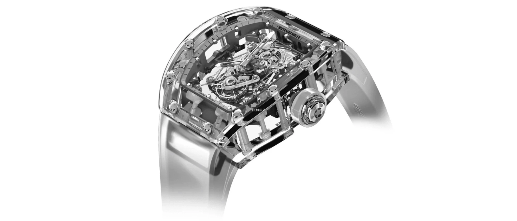 Richard Mille,Tourbillon 50.50x42.70mm,50.50x42.70mm,Sapphire,Skeleton,Handwound,Tonneau,RM 56,RM 56-02