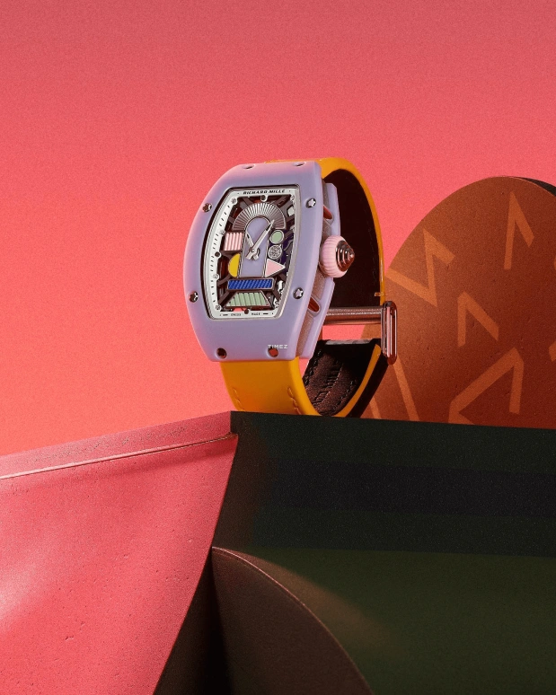 Richard Mille,Not Tourbillon 31.40x45.66mm,31.40x45.66mm,Ceramic,Multi-Color,Automatic,Sapphire,Tonneau,RM 07,RM 07-01 LAVENDER PINK