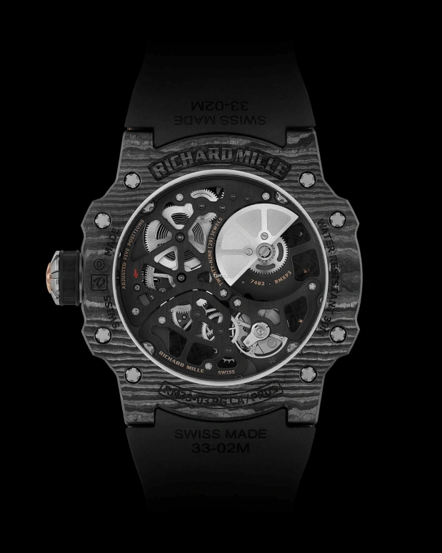 Richard Mille,Not Tourbillon 41.70mm,41.70mm,Carbon TPT,Red Gold,Black,Automatic,Day,40hours,RM 33,RM 33-03 Carbon TPT
