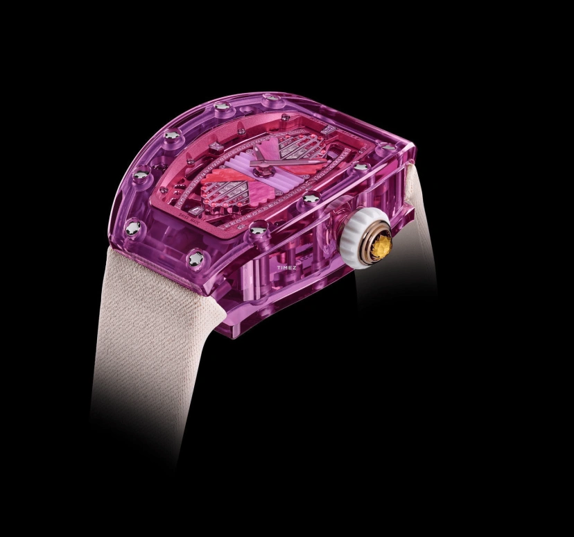 Richard Mille,Not Tourbillon 46.75x32.90mm,46.75x32.90mm,Sapphire,Purple,Automatic,50hours,In-house Caliber,RM 07,RM 07-02 Sapphire Lilac