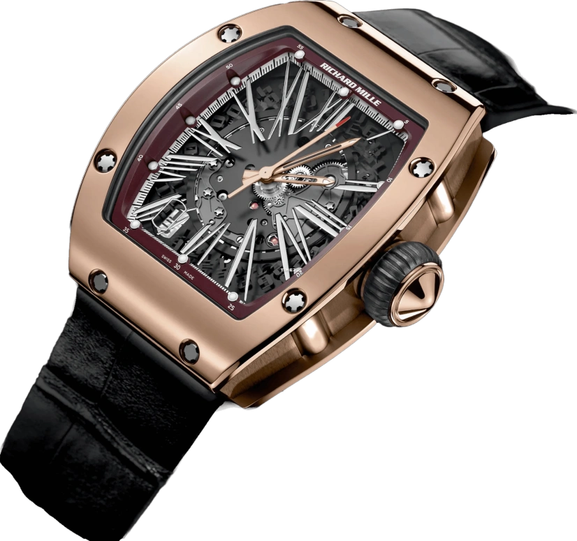 Richard Mille,Not Tourbillon 45x37.80mm,45x37.80mm,Rose Gold,Black,Automatic,Day,In-house Caliber,Lil Uzi Vert,RM 023 RG