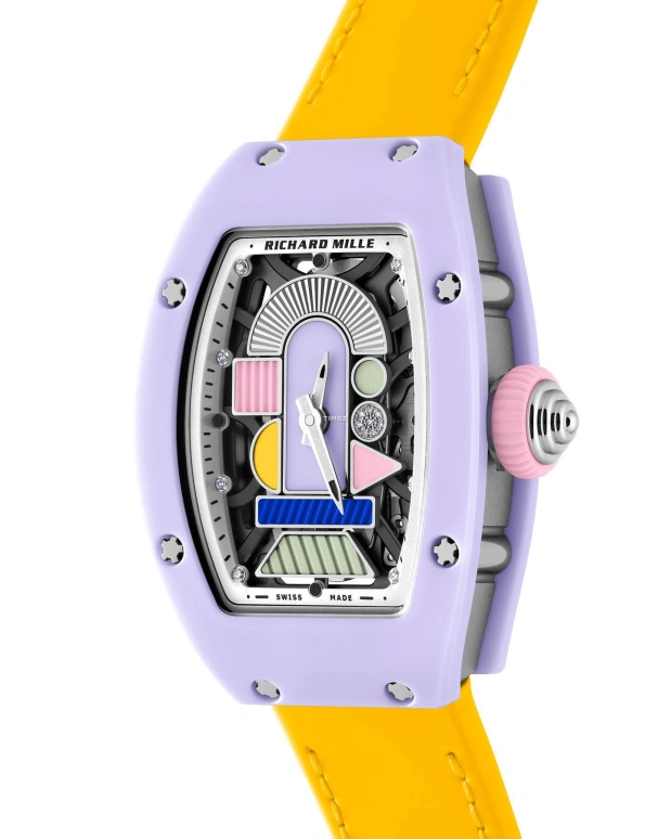 Richard Mille,Not Tourbillon 31.40x45.66mm,31.40x45.66mm,Ceramic,Multi-Color,Automatic,Sapphire,Tonneau,RM 07,RM 07-01 LAVENDER PINK