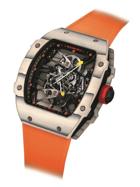 Richard Mille,Tourbillon 39.70x47.77mm,39.70x47.77mm,NTPT,Skeleton,Handwound,Tourbillon,Tonneau,RM27,RM27-02 Rafael Nadal NTPT