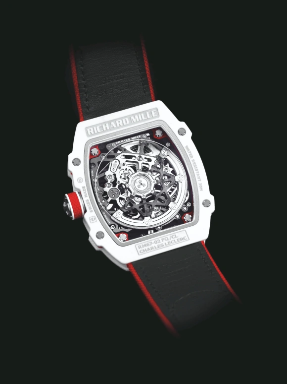Richard Mille,Not Tourbillon 38.70x47.52mm,38.70x47.52mm,Quartz TPT,Skeleton,Automatic,50hours,In-house Caliber,RM 67,RM 67-02 Charles Leclerc Prototype