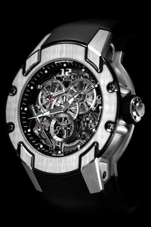 Richard Mille,Not Tourbillon 50mm,50mm,Titanium,Skeleton,Handwound,Chronograph,Function Selector,RM 031