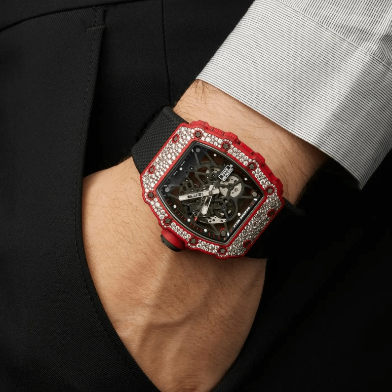 Richard Mille,Not Tourbillon 49.94x44.50mm,49.94x44.50mm,NTPT,See-through,Skeleton,Automatic,Sapphire,Tonneau,RM 35,RM 35-02 Rafa NTPT DI-CASE