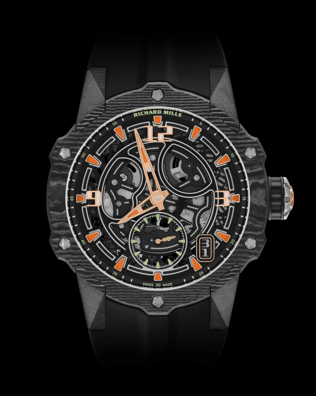 Richard Mille,Not Tourbillon 41.70mm,41.70mm,Carbon TPT,Red Gold,Black,Automatic,Day,40hours,RM 33,RM 33-03 Carbon TPT