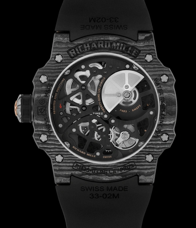 Richard Mille,Not Tourbillon 41.70mm,41.70mm,Carbon TPT,Red Gold,Black,Automatic,Day,40hours,RM 33,RM 33-03 Carbon TPT