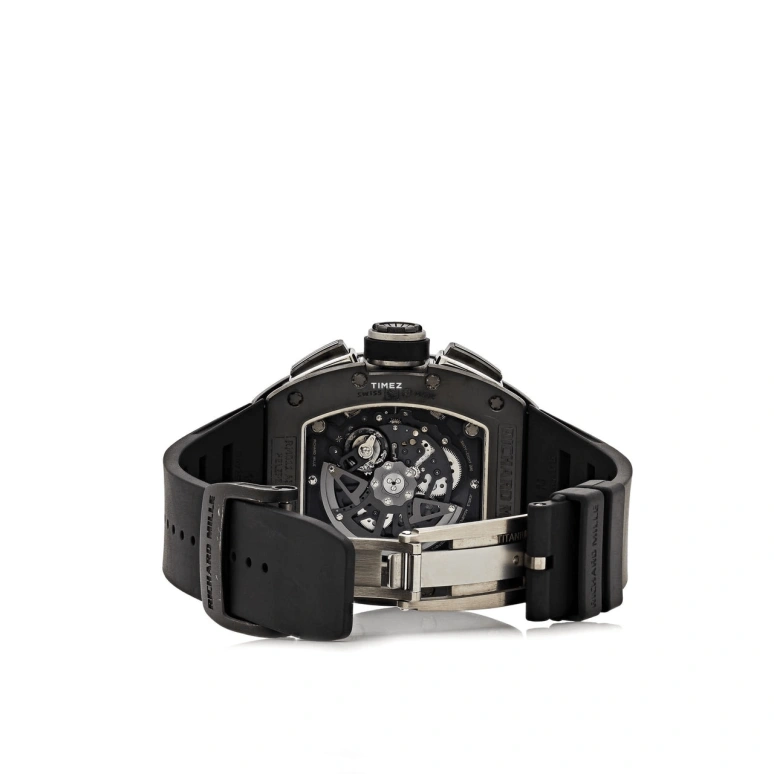 Richard Mille,Not Tourbillon 50x40mm,50x40mm,Titanium,Black,Skeleton,Automatic,Chronograph,Month,Day,Flyback,Sapphire,Tonneau,RM 011 Felipe Massa TI Red Numeral