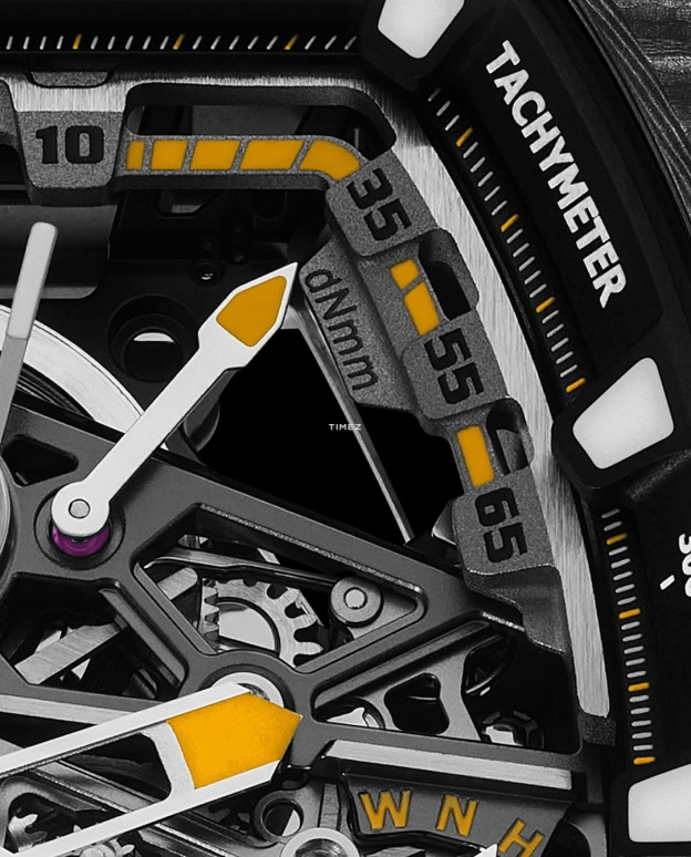 Richard Mille,Tourbillon 42.90mm,42.90mm,Carbon TPT,Skeleton,Grey,Handwound,Chronograph,Power Reserve Indicator,Tourbillon,Rattrapante,70hours,In-house Caliber,RM 43,RM 43-01 FERRARI NTPT