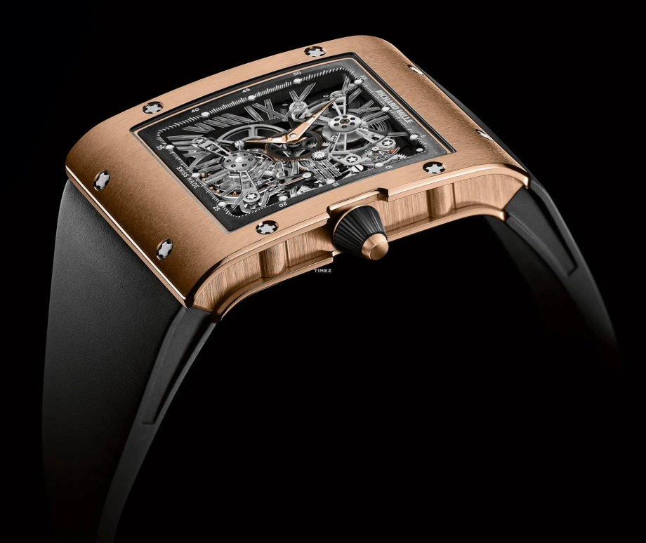 Richard Mille,Tourbillon 49.80x38mm,49.80x38mm,Rose Gold,Skeleton,Handwound,Power Reserve Indicator,Tourbillon,Function Selector,RM 017 Tourbillon Extra Flat RG