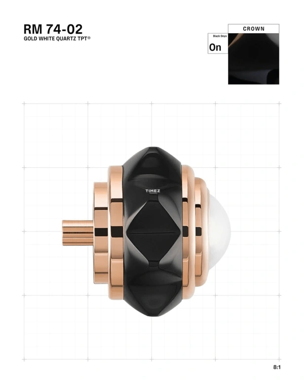 Richard Mille,Tourbillon 52.63x34.40mm,52.63x34.40mm,Red Gold,Quartz TPT,Rose Gold,Automatic,Tourbillon,50hours,RM 74,RM 74-02 WHITE