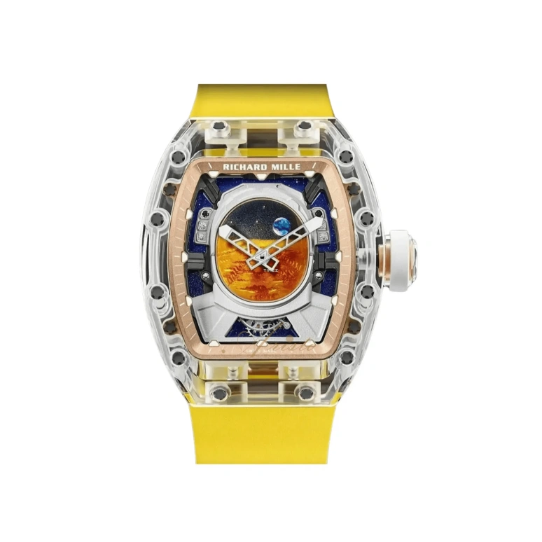 Richard Mille,Tourbillon 42.35x49.94mm,42.35x49.94mm,Sapphire,Multi-Color,Handwound,Tourbillon,In-house Caliber,Pharrell Williams,Anant Ambani,RM 52,RM 52-05 Sapphire