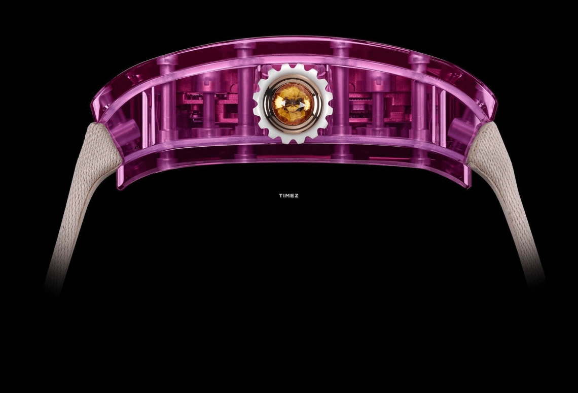 Richard Mille,Not Tourbillon 46.75x32.90mm,46.75x32.90mm,Sapphire,Purple,Automatic,50hours,In-house Caliber,RM 07,RM 07-02 Sapphire Lilac