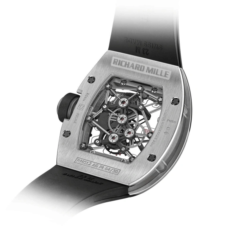 Richard Mille,Tourbillon 39.30x48mm,39.30x48mm,Gold,Skeleton,Handwound,Tourbillon,Sapphire,RM 012