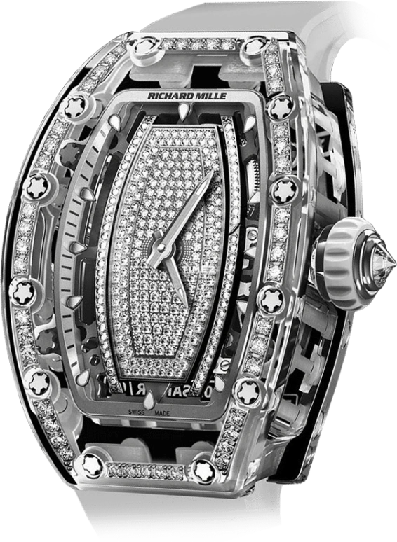 Richard Mille,Not Tourbillon 32.90x46.75mm,32.90x46.75mm,Sapphire,Silver,Automatic,Tonneau,RM 07,RM 07-02