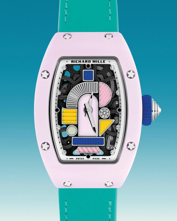 Richard Mille,Not Tourbillon 31.40x45.66mm,31.40x45.66mm,Ceramic,Multi-Color,Automatic,Sapphire,Tonneau,RM 07,RM 07-01 BLUSH PINK