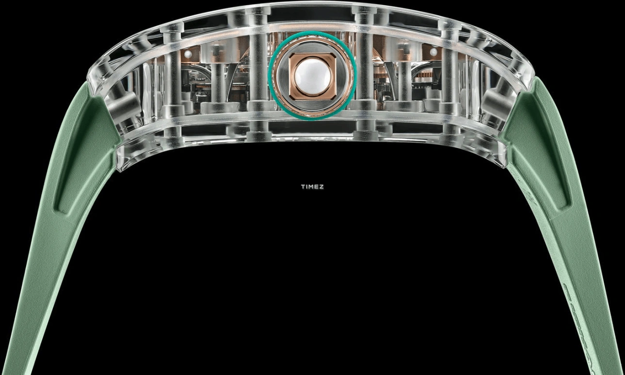 Richard Mille,Tourbillon 32.90x46.75mm,32.90x46.75mm,Sapphire,Silver,Handwound,Tourbillon,65hours,RM 75,RM 75-01 Flying Tourbillon Sapphire Green