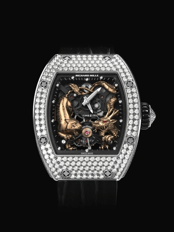 Richard Mille,Tourbillon 48x39.70mm,48x39.70mm,White Gold,Black,Handwound,Tourbillon,Sapphire,RM 51,RM 51-01 Tourbillon Michelle Yeoh