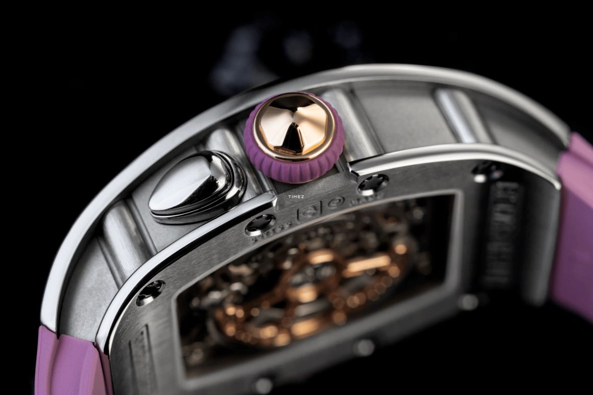 Richard Mille,Not Tourbillon 34.40x52.63mm,34.40x52.63mm,Titanium,Skeleton,Automatic,Big Date,Function Selector,RM 037 Purple Gradient Dial