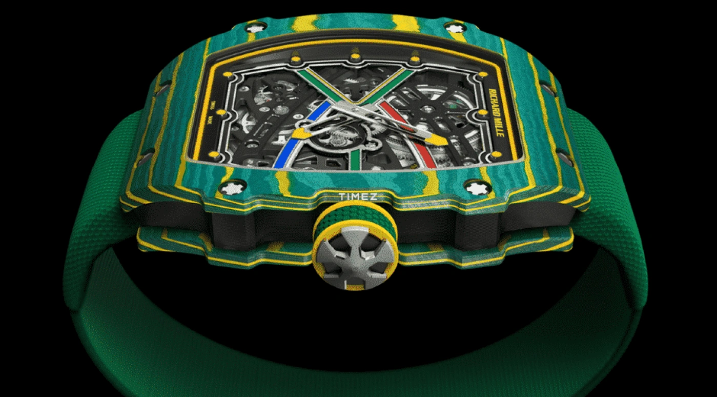 Richard Mille,Not Tourbillon 38.70x47.52mm,38.70x47.52mm,Carbon TPT,Skeleton,Automatic,50hours,In-house Caliber,Karim Benzema,Jayson Tatum,Taco Jay,RM 67,RM 67-02 Wayde Van Niekerk