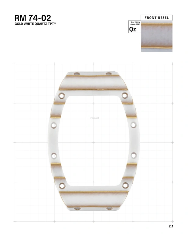 Richard Mille,Tourbillon 52.63x34.40mm,52.63x34.40mm,Red Gold,Quartz TPT,Rose Gold,Automatic,Tourbillon,50hours,RM 74,RM 74-02 WHITE