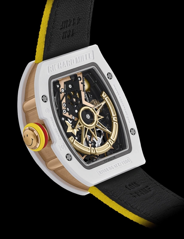 Richard Mille,Tourbillon 39.74x48.15mm,39.74x48.15mm,Ceramic,Rose Gold,Skeleton,Automatic,Tourbillon,50hours,Mutaz Essa Barshim,Pharrell Williams,Wilber Pan,will pan,RM 88 CE