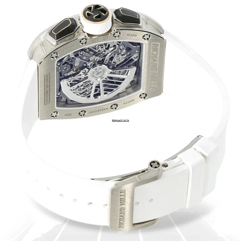 Richard Mille,Not Tourbillon 38.40x47.34mm,38.40x47.34mm,White Gold,Skeleton,Automatic,Chronograph,Day,Flyback,Function Selector,50hours,In-house Caliber,RM 72,RM 72-01 Lifestyle Flyback WG Di
