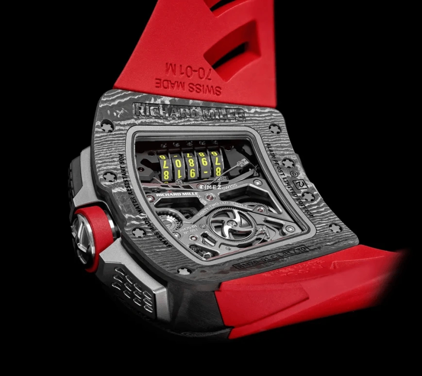 Richard Mille,Tourbillon 49.48x54.88mm,49.48x54.88mm,NTPT,Grey,Handwound,Power Reserve Indicator,Tourbillon,RM70,RM70-01 Tourbillon Alain Prost NTPT