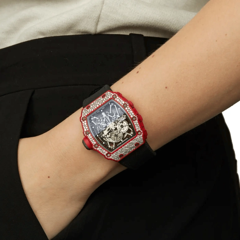 Richard Mille,Not Tourbillon 49.94x44.50mm,49.94x44.50mm,NTPT,See-through,Skeleton,Automatic,Sapphire,Tonneau,RM 35,RM 35-02 Rafa NTPT DI-CASE