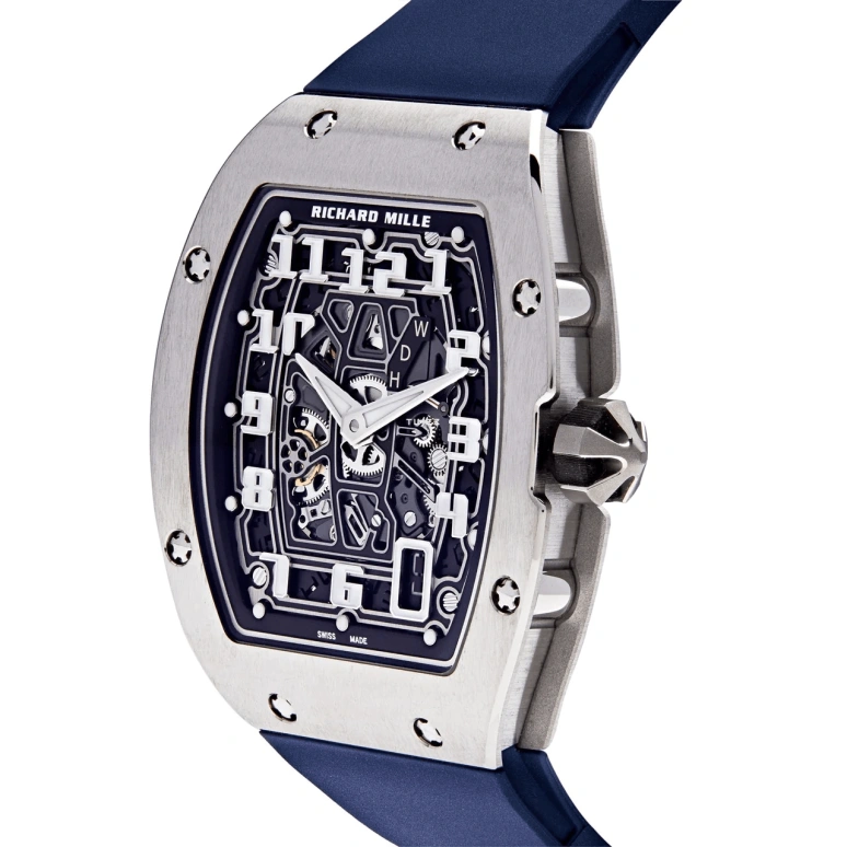 Richard Mille,Not Tourbillon 38.70x47.52mm,38.70x47.52mm,White Gold,Skeleton,Automatic,Day,Function Selector,RM 67,RM 67-01 WG