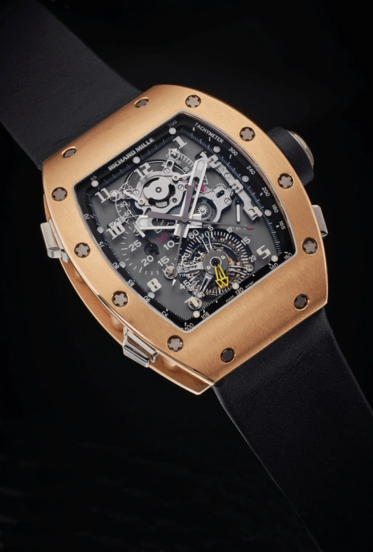 Richard Mille,Tourbillon 48x39.70mm,48x39.70mm,Rose Gold,Skeleton,Handwound,Chronograph,Power Reserve Indicator,Tourbillon,Rattrapante,Sapphire,Tonneau,RM 008,RM 008-V1 Split-Seconds Chronograph RG