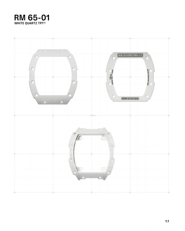 Richard Mille,Not Tourbillon 49.94x44.50mm,49.94x44.50mm,Quartz TPT,Titanium,Black,Automatic,Chronograph,Flyback,Big Date,Function Selector,In-house Caliber,Sapphire,RM 65,RM 65-01 White TPT