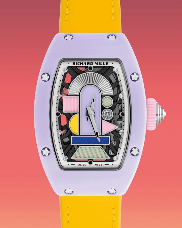 Richard Mille,Not Tourbillon 31.40x45.66mm,31.40x45.66mm,Ceramic,Multi-Color,Automatic,Sapphire,Tonneau,RM 07,RM 07-01 LAVENDER PINK