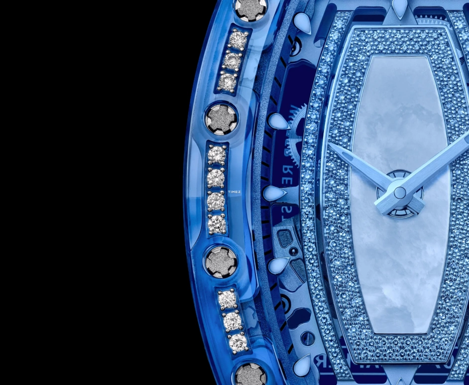 Richard Mille,Not Tourbillon 46.75x32.90mm,46.75x32.90mm,Sapphire,Blue,Automatic,Tonneau,RM 07,RM 07-02 Sapphire BLUE DI-CASE