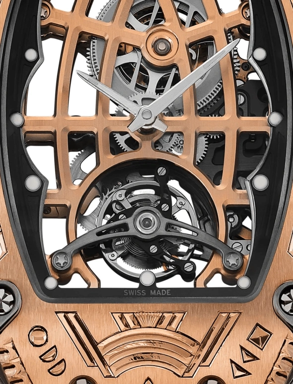 Richard Mille,Tourbillon 46.77x77.25mm,46.77x77.25mm,Red Gold,Rose Gold,Skeleton,Automatic,Tourbillon,Sapphire,Crystal Glass,RM S14