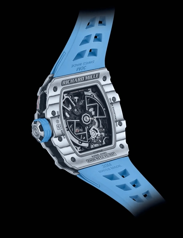 Richard Mille,Not Tourbillon 43.15x49.95mm,43.15x49.95mm,Quartz TPT,Carbon TPT,Skeleton,Automatic,Function Selector,Sapphire,Fernando Belasteguin,Alec Monopoly,RM 35,RM 35-03 Rafael Nadal NTPT