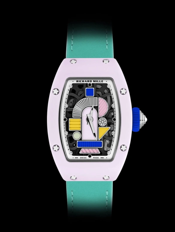 Richard Mille,Not Tourbillon 31.40x45.66mm,31.40x45.66mm,Ceramic,Multi-Color,Automatic,Sapphire,Tonneau,RM 07,RM 07-01 BLUSH PINK